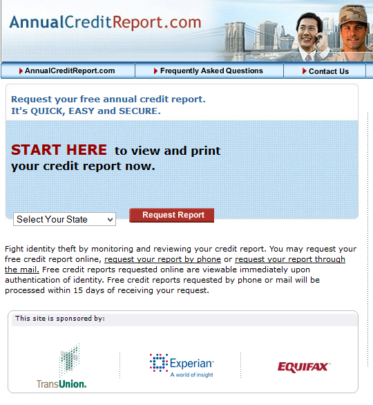 Pick your state, then hit "Request Report"